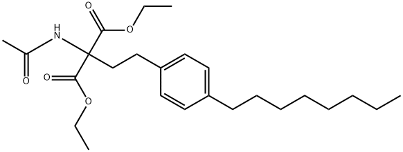 디에틸2-아세트아미도-2-(4-옥틸펜에틸)말로네이트 구조식 이미지