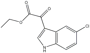 2-(5-클로로-1H-인돌-3-일)-2-옥소아세트산에틸에스테르 구조식 이미지