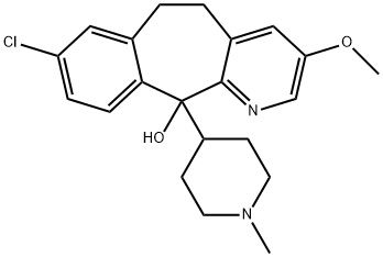 8-Chloro-3-methoxy-11-(1-methyl-4-piperidinyl)-6,11-dihydro-5H-benzo[5,6]-cyclohepta[1,2-b]pyridin-11-ol 구조식 이미지