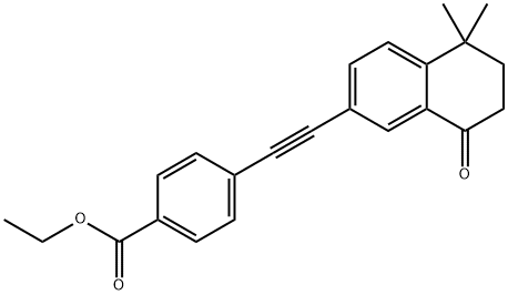 4-[2-(5,6,7,8-Tetrahydro-5,5-dimethyl-8-oxo-2-naphthalenyl)ethynyl]benzoic Acid Ethyl Ester Structure