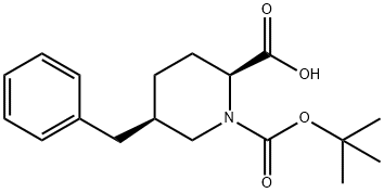 1,2-Piperidinedicarboxylic acid, 5-(phenylmethyl)-, 1-(1,1-dimethylethyl) ester, cis- (9CI) Structure
