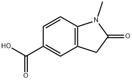 1-메틸-2-옥소인돌린-5-카르복실산 구조식 이미지
