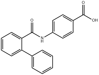 4-[(Biphenyl-2-ylcarbonyl)amino]benzoic acid 구조식 이미지