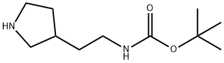 tert-부틸2-(피롤리딘-3-일)에틸카바메이트 구조식 이미지