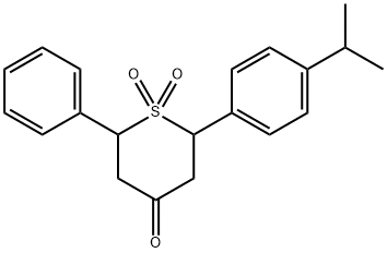 Tetrahydro-2-[4-(1-methylethyl)phenyl]-6-phenyl-4H-thiopyran-4-one 1,1-dioxide Structure