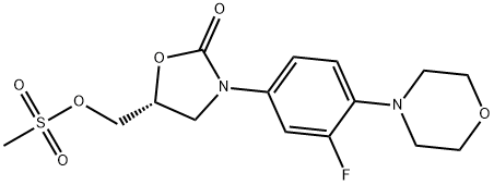 (R)-[3-(3-Fluoro-4-morpholinophenyl)-2-oxo-5-oxazolidinyl]methyl methanesulfonate 구조식 이미지