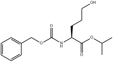 L-Norvaline, 5-hydroxy-N-[(phenylmethoxy)carbonyl]-, 1-methylethyl ester 구조식 이미지