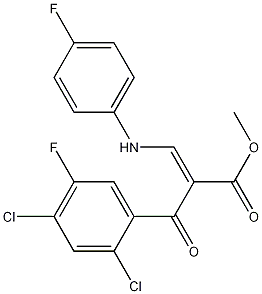 2-(2,4-Dichloro-5-fluorobenzoyl)-3-(4'-fluoro-phenylamino)-acrylic methylester 구조식 이미지