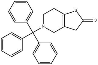 4,5,6,7-Tetrahydro-5-(triphenylmethyl)-thieno[3,2-c]pyridin-2(3H)-one 구조식 이미지