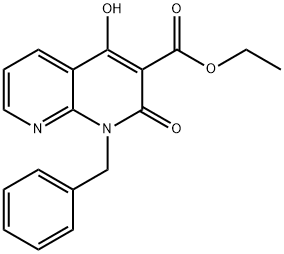 ethyl 1-benzyl-4-hydroxy-2-oxo-1,2-dihydro-1,8-naphthyridine-3-carboxylate Structure