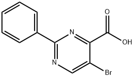 5-브로모-2-페닐피리미딘-4-카복실산 구조식 이미지