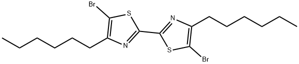 5,5'-Dibromo-4,4'-dihexyl-2,2'-bithiazole Structure