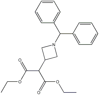 2-(1-benzhydryl-azetidin-3-yl)malonic acid diethyl ester Structure