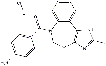 (4-Aminophenyl)(4,5-dihydro-2-methylimidazo[4,5-d][1]benzazepin-6(1H)-yl)methanone hydrochloride 구조식 이미지