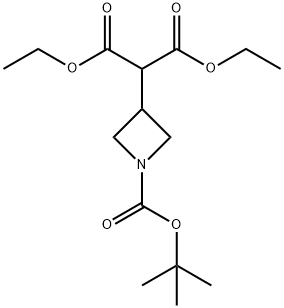 2-(1-tert-부톡시카르보닐아제티딘-3-일)말론산디에틸에스테르 구조식 이미지