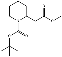 Piperidin-2-yl-acetic acid methyl ester, hydrochloride Structure