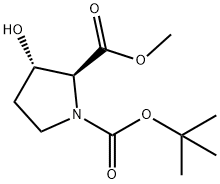 N-(tert-Butoxycarbonyl)-(3S)-hydroxy-L-proline methyl ester Structure