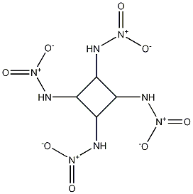 N,N',N",N"'-테트라니트로-1,2,3,4-시클로부탄테트라민 구조식 이미지