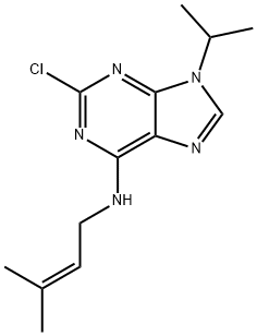 2-클로로-6-(이소엔트-2-에닐라미노)-9-메틸퓨린 구조식 이미지
