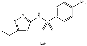 Sulfanilamide, N1-(5-ethyl-1,3,4-thiadiazol-2-yl)-, monosodium salt Structure