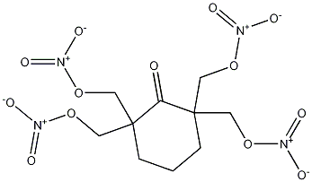 2-Oxo-1,1,3,3-cyclohexanetetramethanol tetranitrate Structure