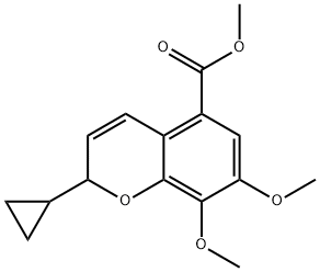 2-Cyclopropyl-7,8-dimethoxy-2H-1-benzopyran-5-carboxylic acid methyl ester Structure