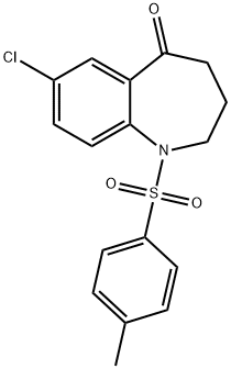 7-Chloro-1,2,3,4-tetrahydro-1-[(4-methylphenyl)sulfonyl]-5H-1-benzazepin-5-one 구조식 이미지