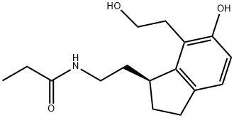 (S)-N-[2-[2,3-Dihydro-6-hydroxy-7-(2-hydroxyethyl)-1H-inden-1-yl]ethyl]propanamide Structure