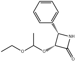 (3R,4S)-3-(1-Ethoxyethoxy)-4-phenyl-2-azetidinone 구조식 이미지