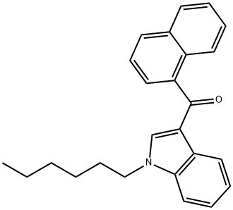 (1-Hexyl-1H-indol-3-yl)-1-naphthalenylmethanone 구조식 이미지