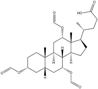 (3alpha,5beta,7alpha,12alpha)-3,7,12-Tris(formyloxy)cholan-24-oic acid 구조식 이미지