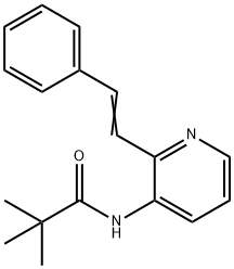 Propanamide, 2,2-dimethyl-N-[2-(2-phenylethenyl)-3-pyridinyl]- Structure