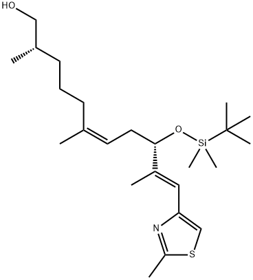 (+)-(2S,6Z,9S,10E)-9-{[tert-Butyl(dimethyl)silyl]oxy}-2,6,10-trimethyl-11-(2-methyl-1,3-thiazol-4-yl)-undeca-6,10-dien-1-ol 구조식 이미지