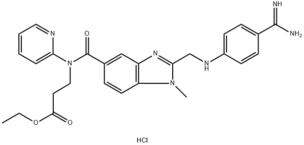 211914-50-0 N-[[2-[[[4-(Aminoiminomethyl)phenyl]amino]methyl]-1-methyl-1H-benzimidazol-5-yl]carbonyl]-N-(2-pyridinyl)-beta-alanine ethyl ester hydrochloride