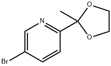 5-BROMO-2-(2-METHYL-1,3-DIOXOLAN-2-YL)PYRIDINE 구조식 이미지