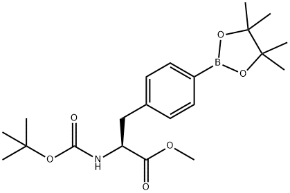(S)-methyl 2-(tert-butoxycarbonylamino)-3-(4-(4,4,5,5-tetramethyl-1,3,2-dioxaborolan-2-yl)phenyl)propanoate 구조식 이미지