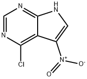 4-클로로-5-니트로-7H-피롤로[2,3-d]피리미딘 구조식 이미지