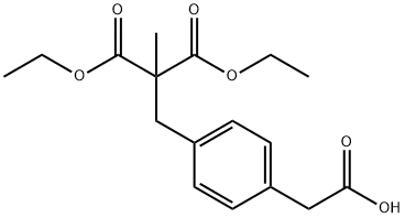4-(2,2-디카르보에톡시-프로필)페닐아세트산 구조식 이미지