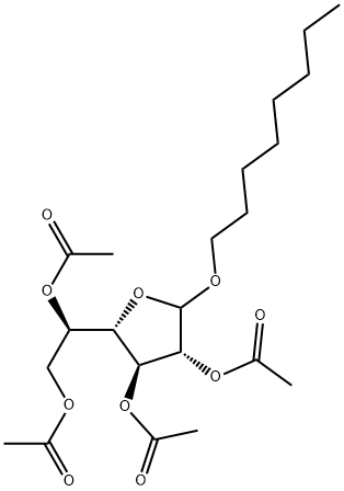 Octyl D-Galactofuranoside Tetraacetate 구조식 이미지