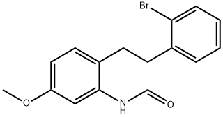 N-[2-[2-(2-브로모페닐)에틸]-5-메톡시페닐]포름아미드 구조식 이미지