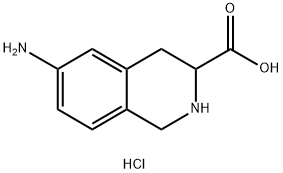 6-Amino-1,2,3,4-tetrahydro-3-isoquinolinecarboxylic acidhydrochloride 구조식 이미지