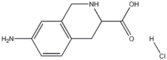 7-아미노-1,2,3,4-테트라히드로-3-이소퀴놀린카르복실산염산염 구조식 이미지