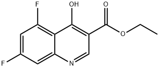 5,7-디플루오로-4-히드록시퀴놀린-3-카르복실산에틸에스테르 구조식 이미지