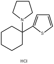 1-[1-(2-Thienyl)cyclohexyl]pyrrolidine Hydrochloride Structure