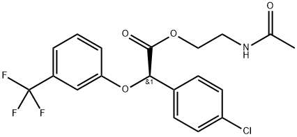 4-Chloro-alpha-[3-(trifluoromethyl)phenoxy]benzeneacetic acid 2-(acetylamino)ethyl ester Structure