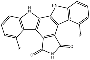 12,13-Dihydro-4,8-difluoro-5H-Indolo[2,3-a]pyrrolo[3,4-c]carbazole-5,7(6H)-dione Structure