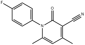 1-(4-Fluorophenyl)-4,6-dimethyl-2-oxo-1,2-dihydropyridine-3-carbonitrile 구조식 이미지