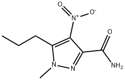 1-Methyl-4-nitro-5-propyl-1H-pyrazole-3-carboxamide 구조식 이미지