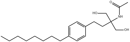 N-(1-hydroxy-2-(hydroxymethyl)-4-(4-octylphenyl)butan-2-yl)acetamide 구조식 이미지