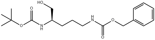 ((R)-4-tert-Butoxycarbonylamino-5-hydroxy-pentyl)-carbamic acid benzyl ester 구조식 이미지
